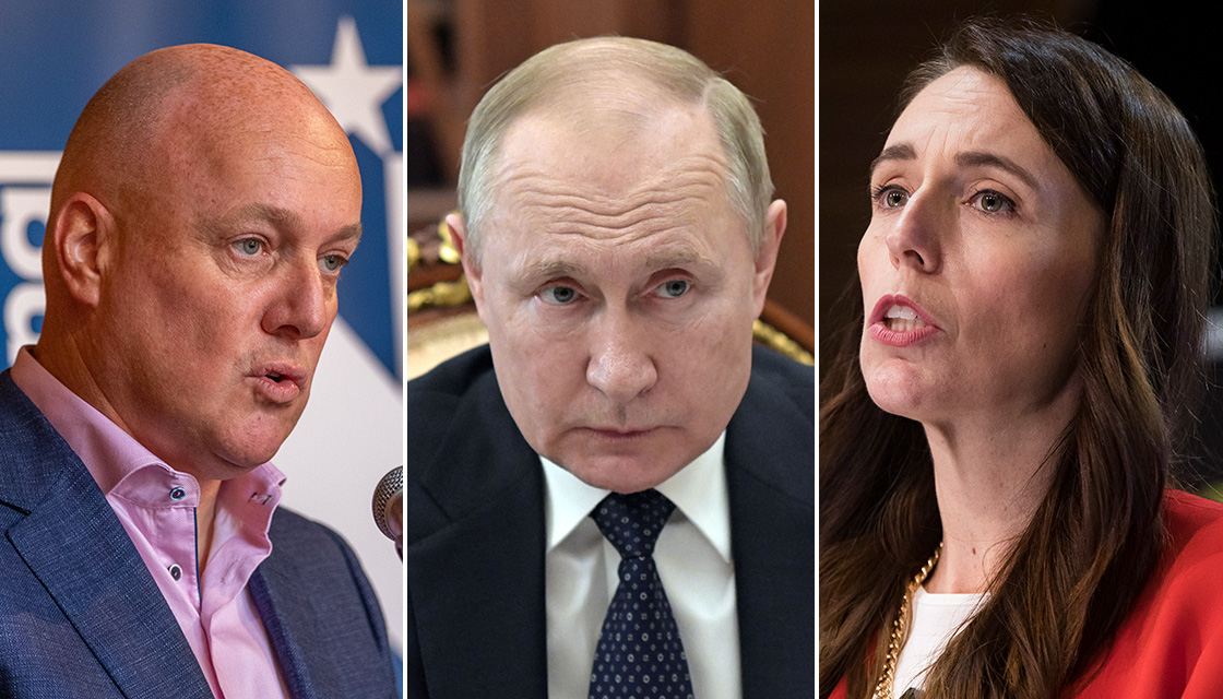 Russia, Ukraine war: Christopher Luxon 'comfortable' calling Vladimir Putin  'war criminal', Jacinda Ardern less explicit | Newshub