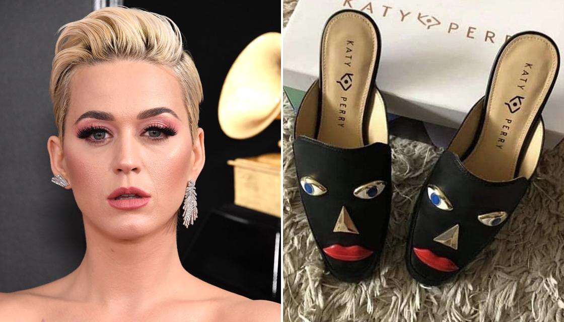 katy perry shoes with face