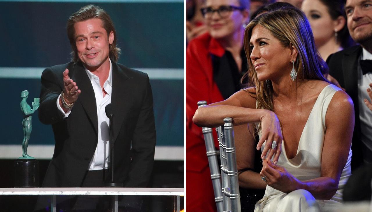 Abe sammensatte Lil Brad Pitt makes fun of his divorces in SAG Award speech, Jennifer Aniston  reacts | Newshub