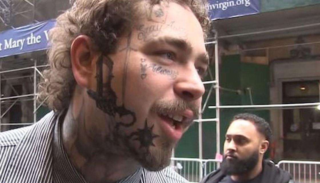 Post Malone shows off new face tattoo  National  Globalnewsca