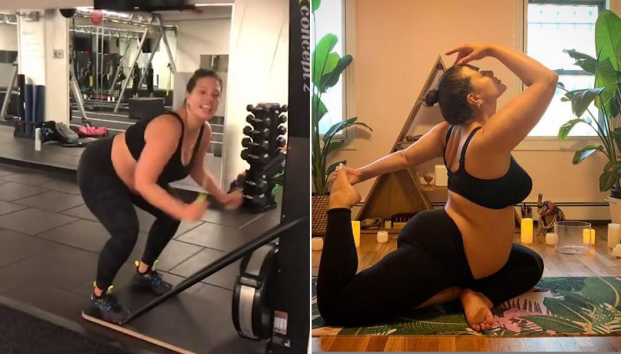 Pregnant Ashley Graham Shows Off Impressive Flexibility 
