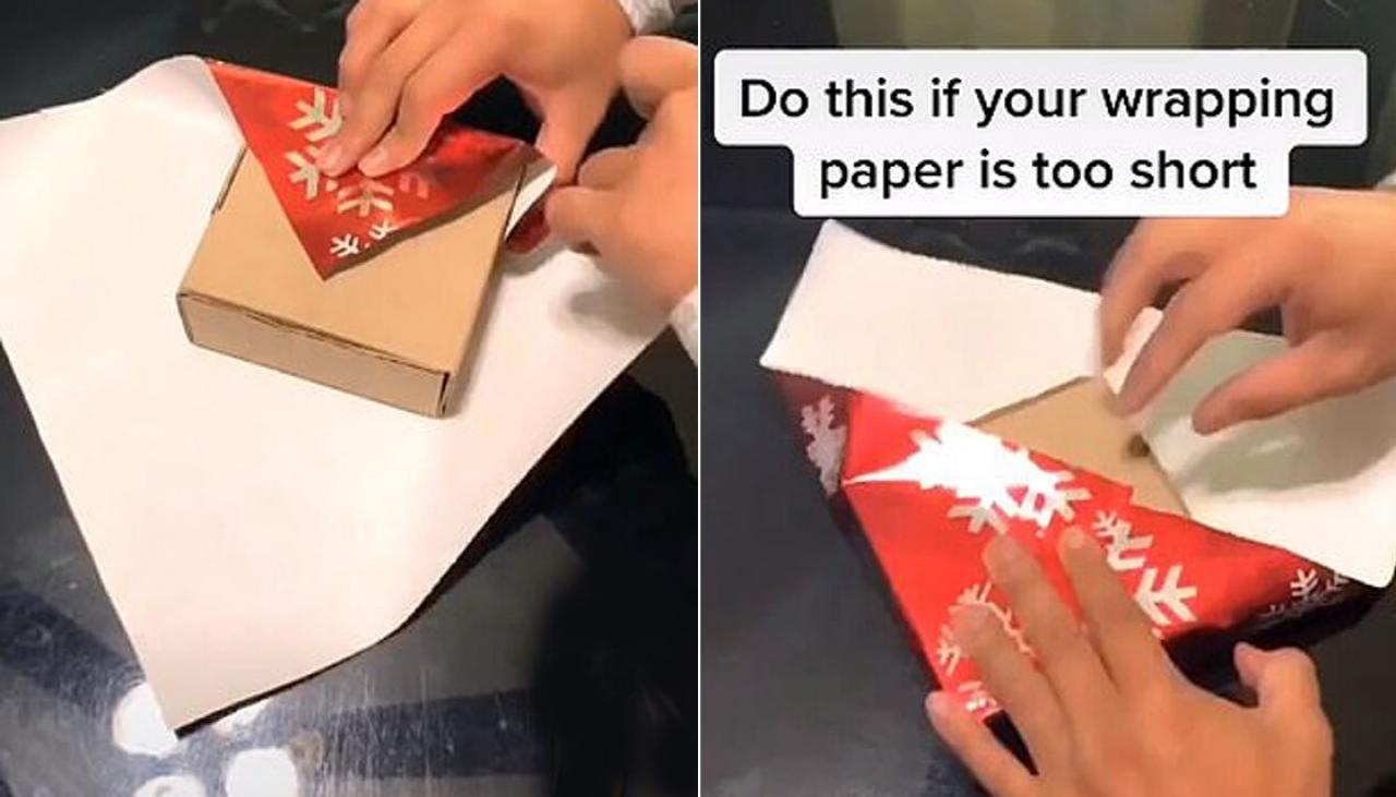 Incredible video shows how to wrap a present when you cut the wrapping