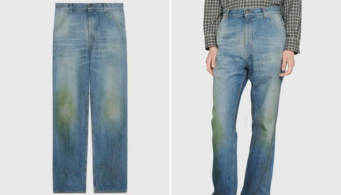 Gucci Selling Jeans With Deliberate Grass Stains for $770