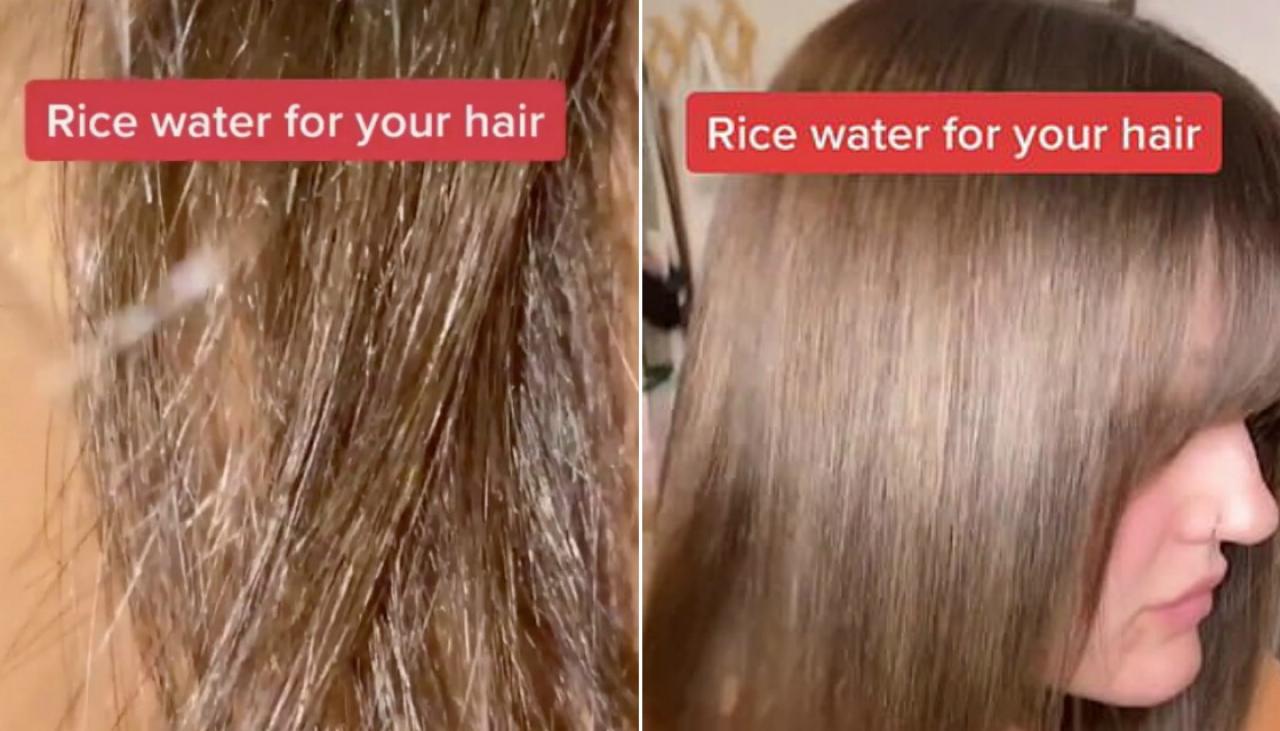 Woman uses rice water to create game-changing hair treatment for shiny,  glossy locks | Newshub