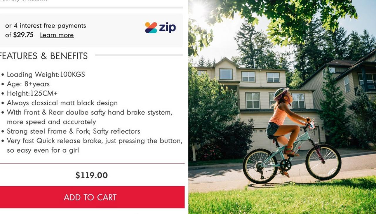 The Warehouse apologises after coming under fire for 'sexist' listing for child's bike  | Newshub