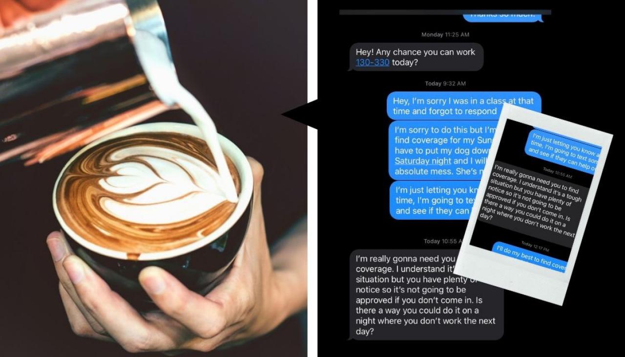 Barista de Starbucks comparte mensaje de texto con jefe que la hizo renunciar de inmediato