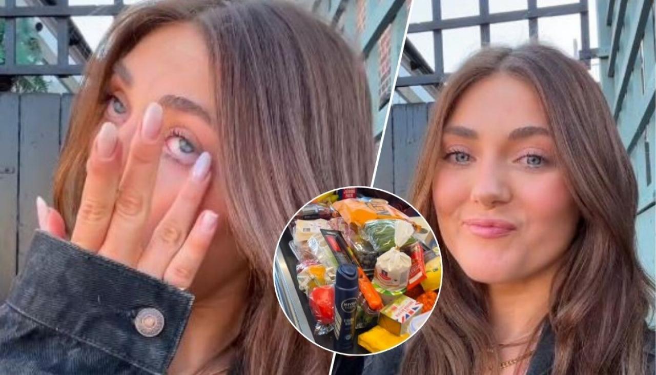 Influencer Amelia Goldsmith breaks down in tears after strangers reject her offer to pay for their food shopping | Newshub