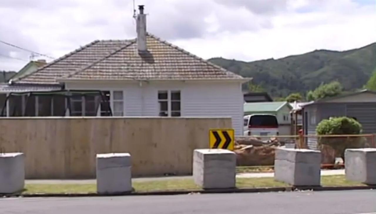Lower Hutt's brutalist solution to front yard car accidents | Newshub