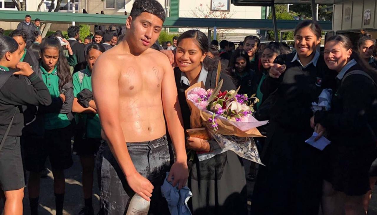 Epic Magic Mike school ball proposal in Auckland goes 