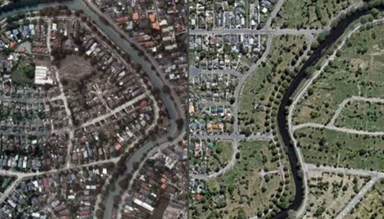 Incredible 10 Year Challenge image shows Christchurch\u0026#39;s red zone before ...