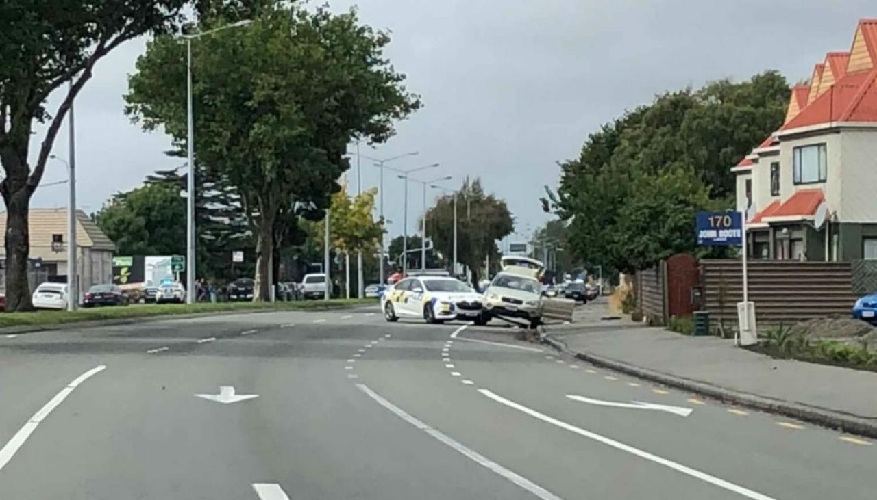 Footage shows police take down man after Christchurch ...
