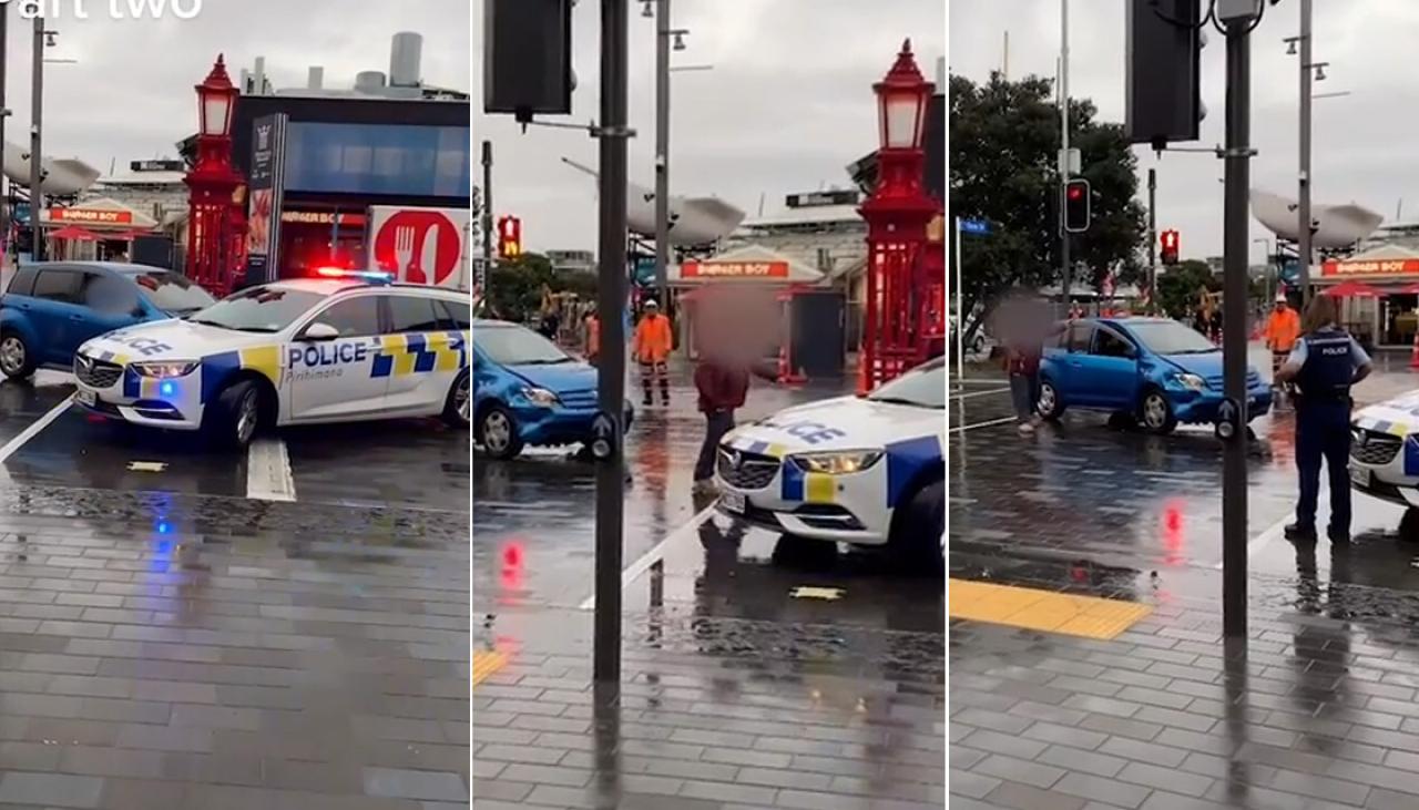 Driver Arrested In Auckland After Allegedly Trying To Run Person Over Ramming Police Car Newshub