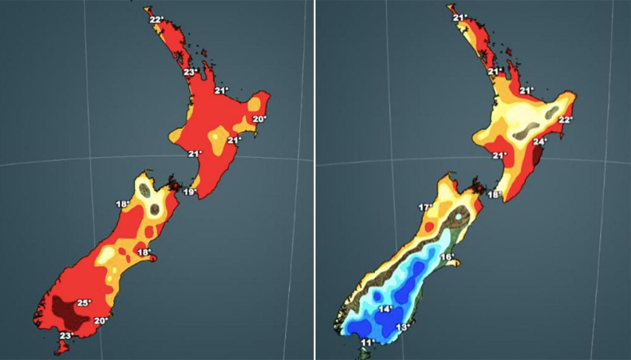 Weather: Dramatic temperature change incoming for southern NZ as rain, wind  set to upset balmy week | Newshub