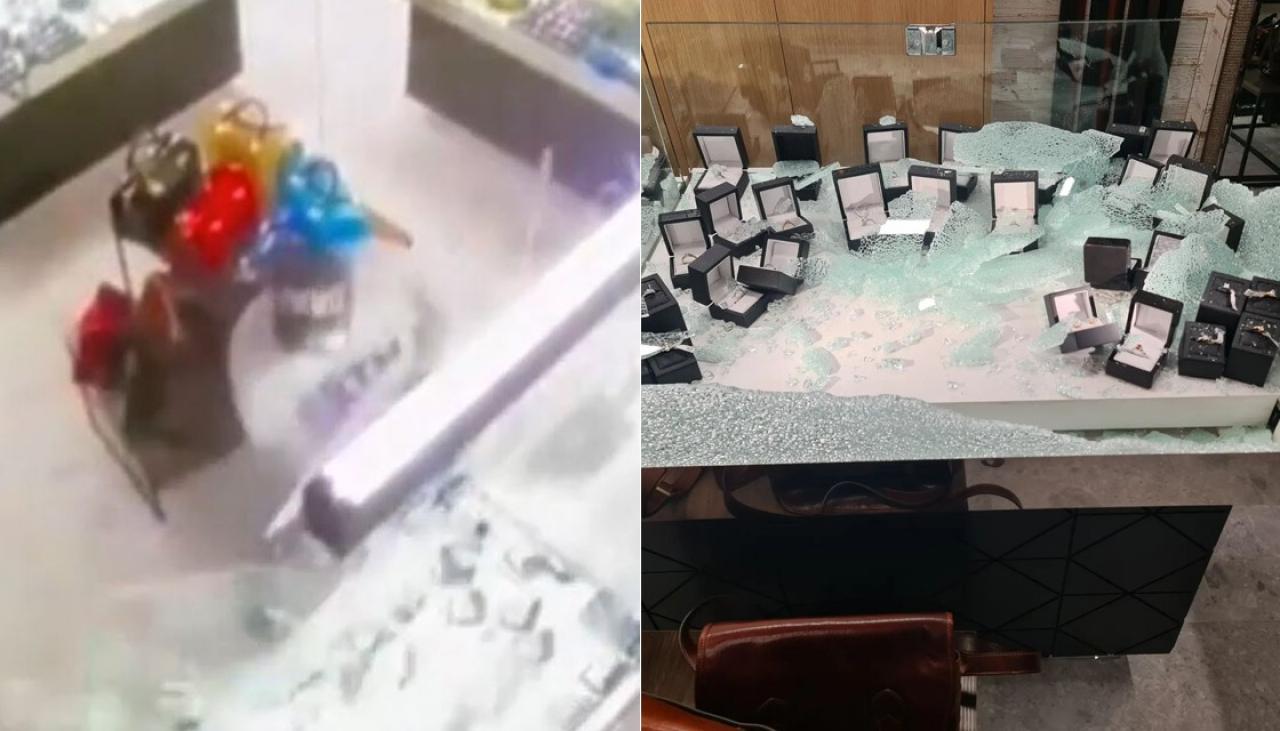 Auckland burglaries: Thieves armed with hammers smash up jewellery store,  another group attempts Michael Hill break-in | Newshub