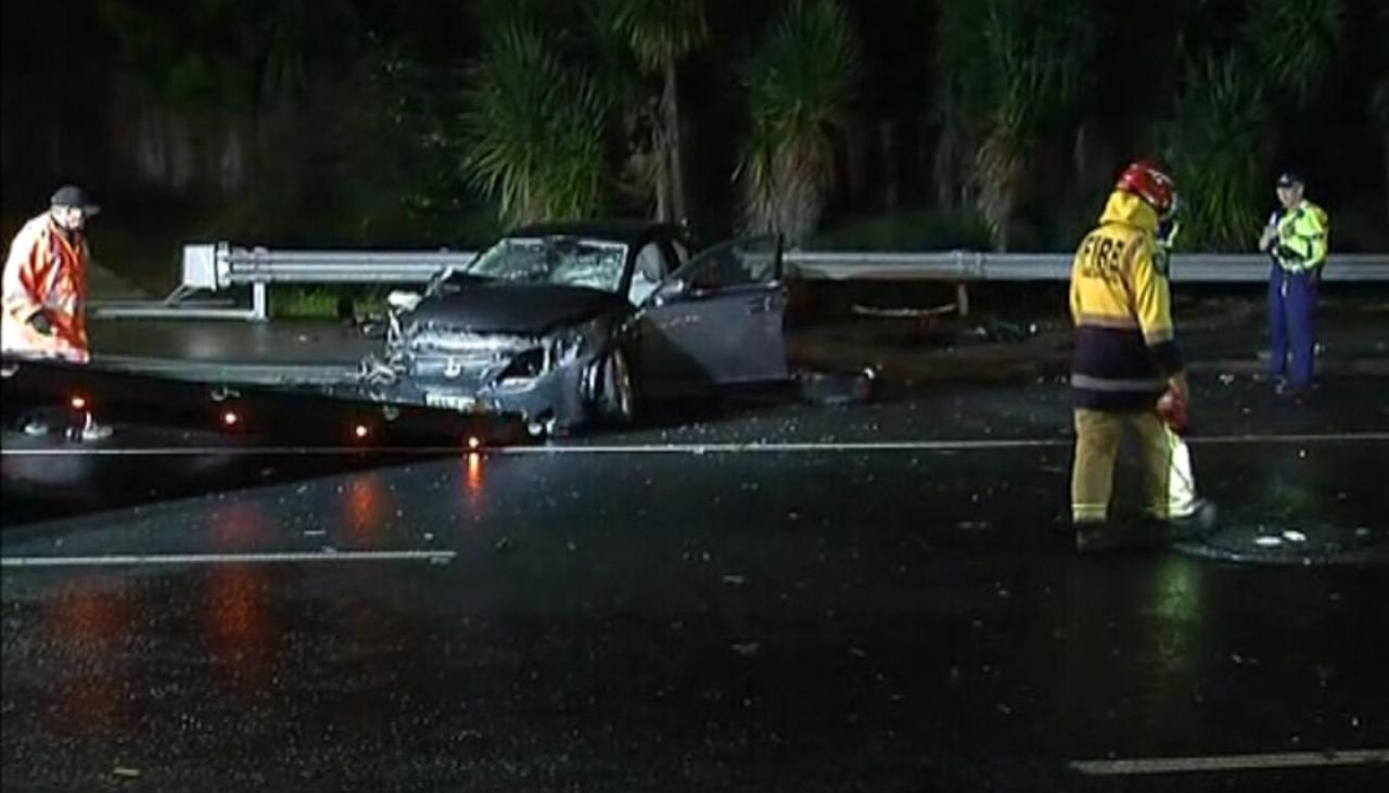 Driver lucky to be alive after massive crash on Auckland's Northwestern  Motorway | Newshub