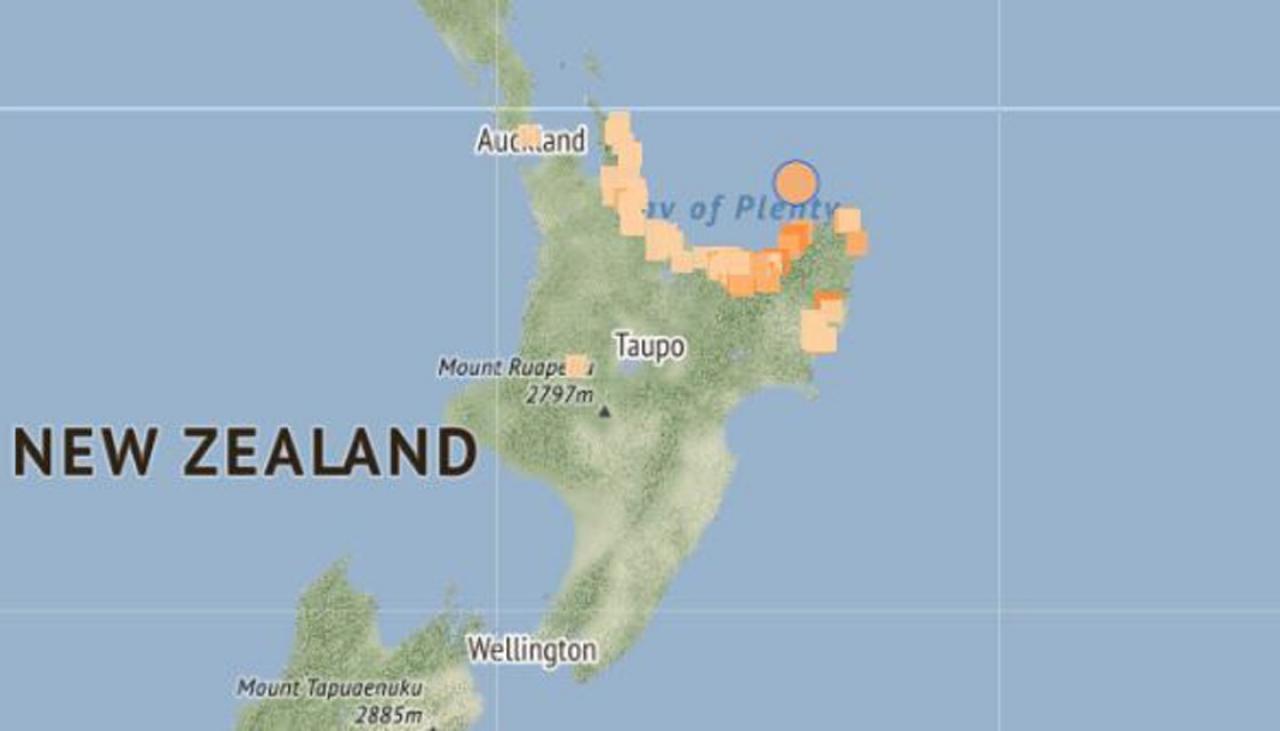 GeoNet says the Bay of Plenty was struck by a 4.5 magnitude earthquake
