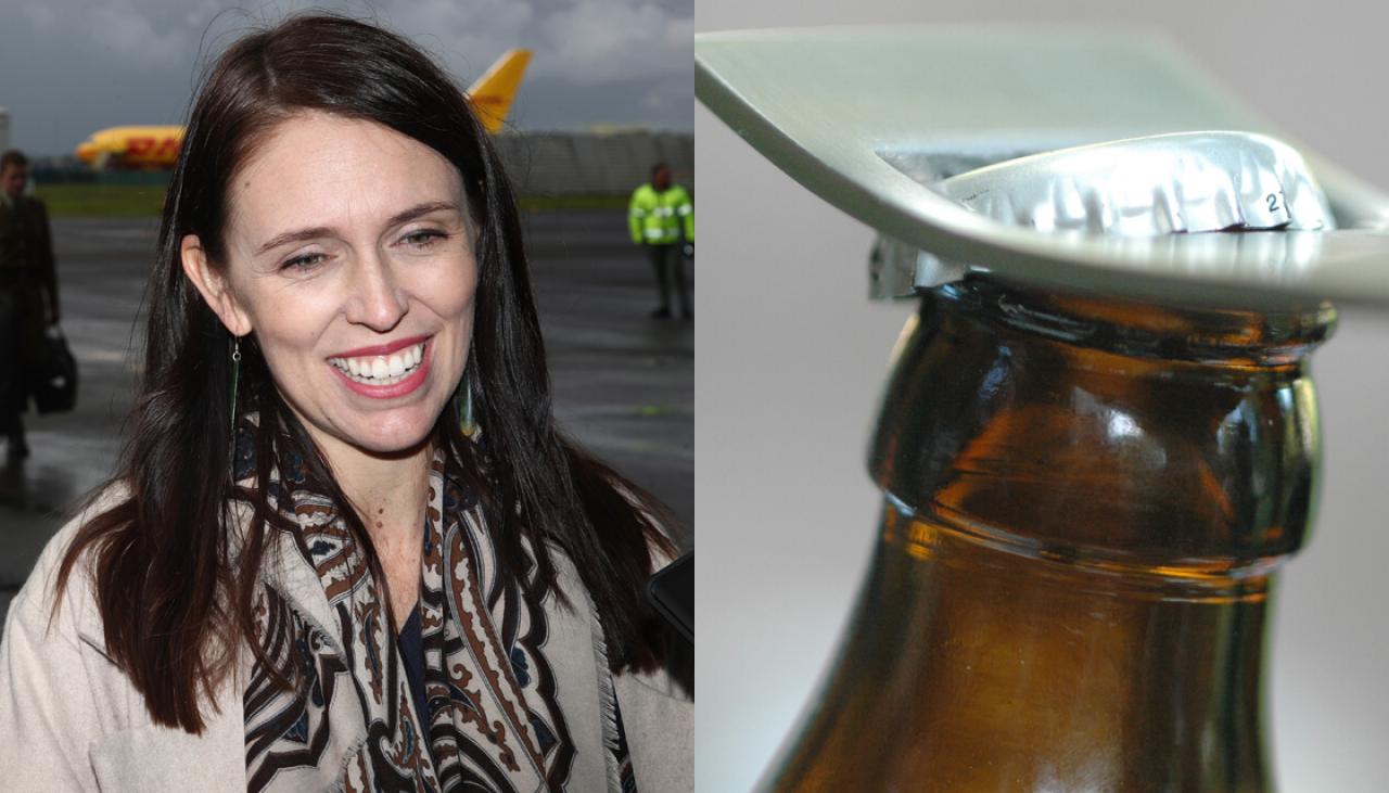 Jacinda Ardern hailed as a 'G' for helping man open beer | Newshub