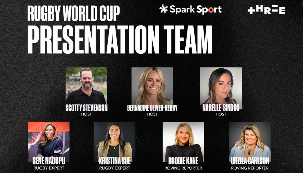 Rugby World Cup Three, Spark Sport name star-studded broadcast team for NZ tournament Newshub