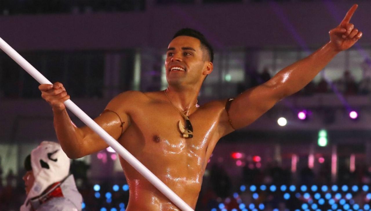 Winter Olympics: shirtless Tongan Pita Taufatofua steals the show again