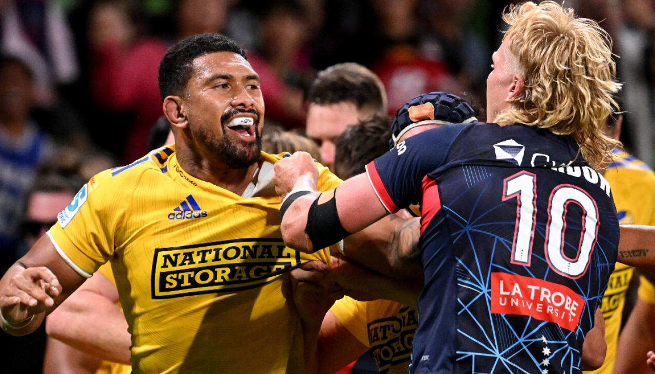 Super Rugby Pacific: Ardie Savea's throat-slitting gesture suspension won't count towards All Blacks rest, coach Jason Holland confirms | Newshub