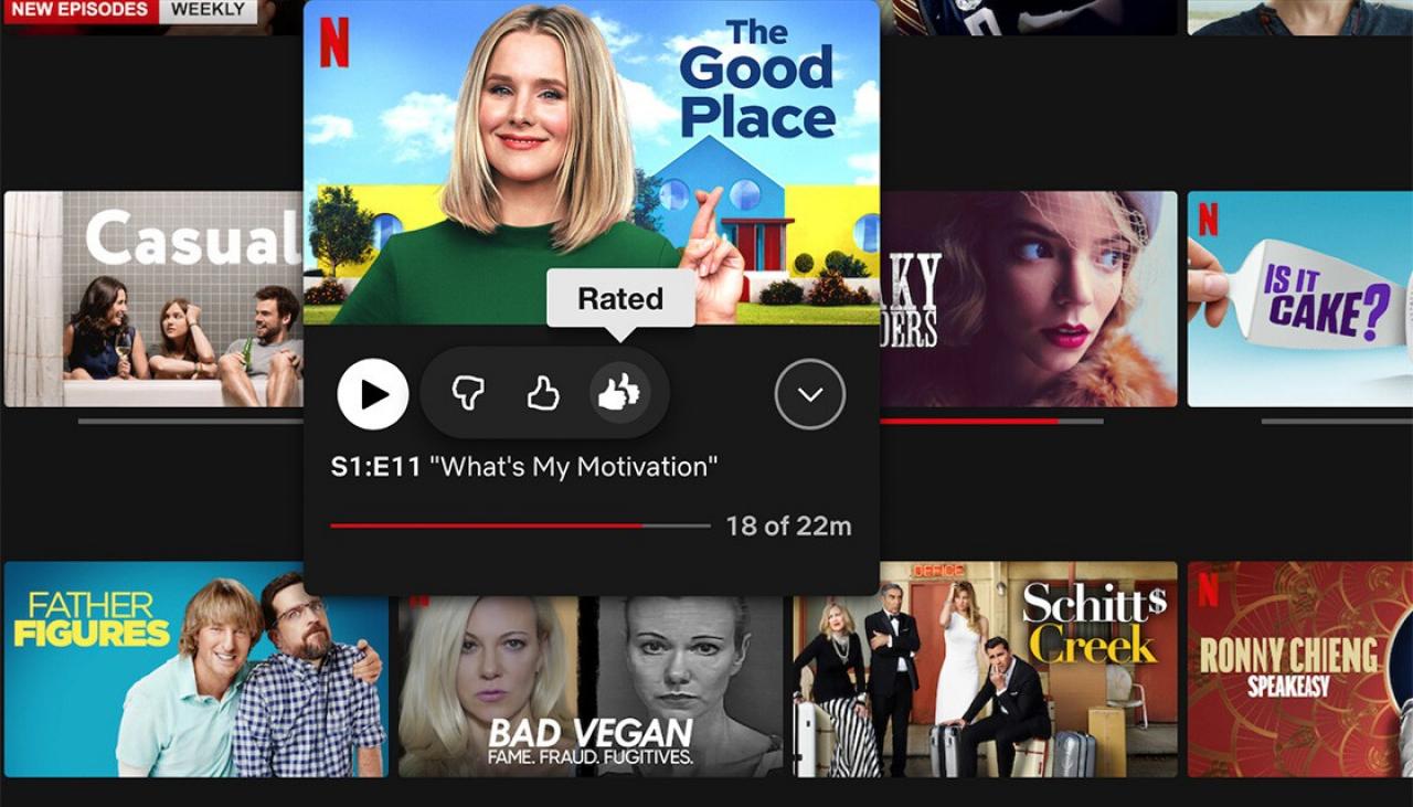 Netflix just bolted its Thumbs Up rating buttons directly on its video  player - Neowin