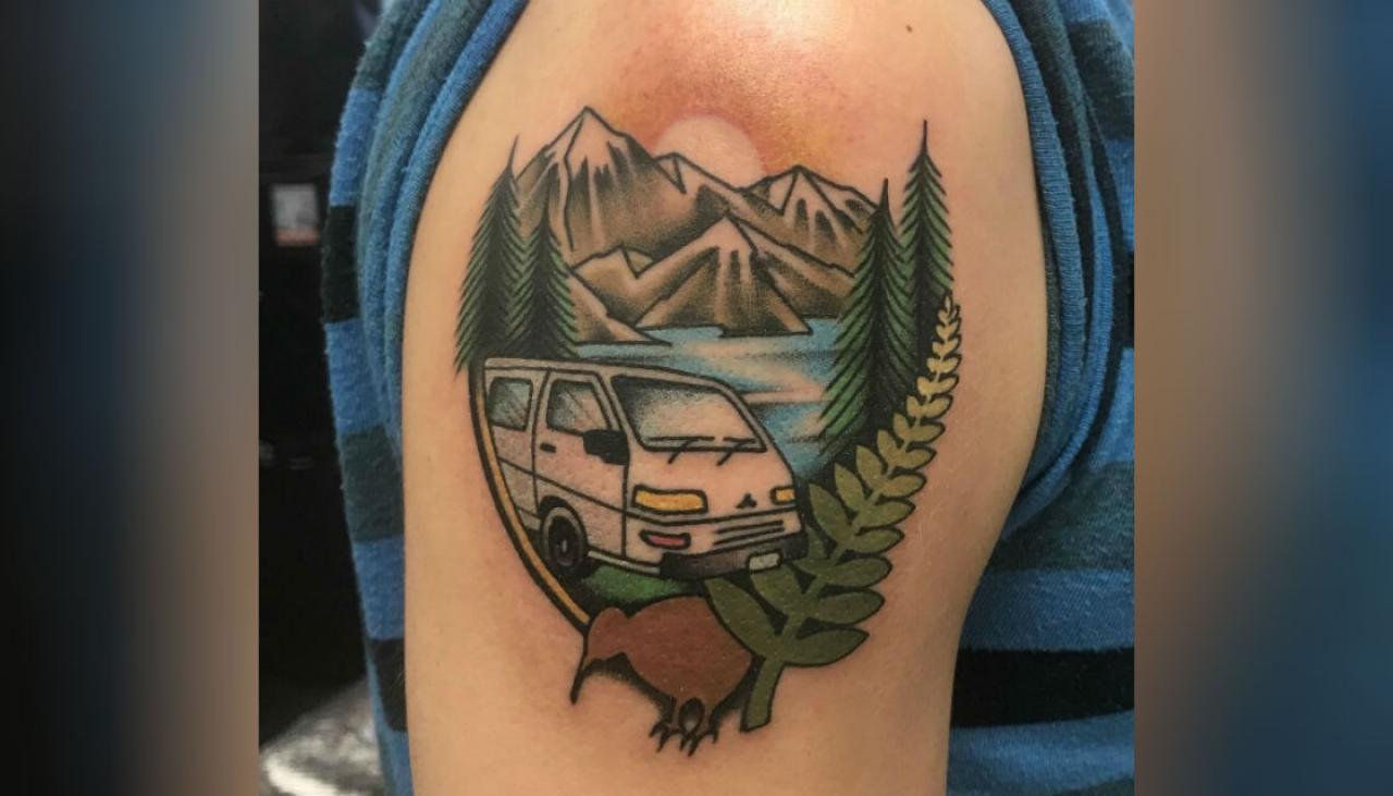 Canadian man gets ultimate Kiwi tattoo to commemorate time in New Zealand |  Newshub