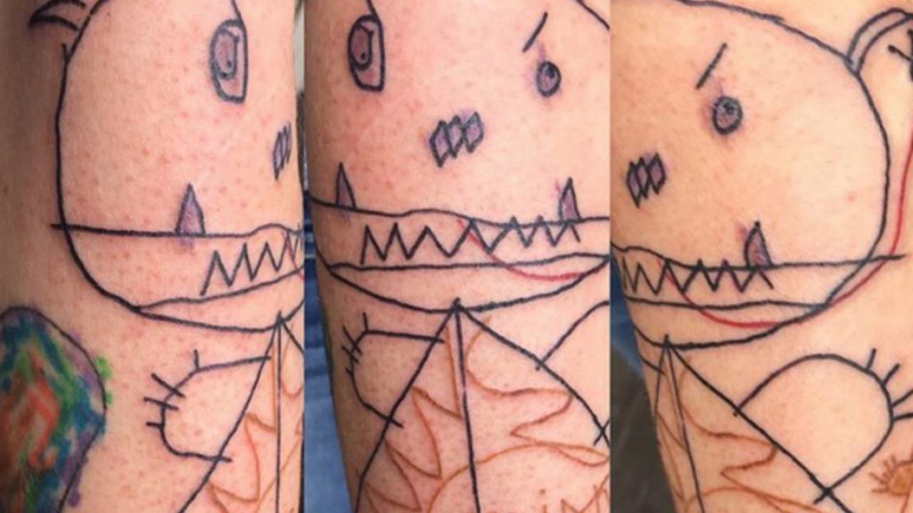 Parents are getting tattoos of their kids' drawings | Newshub