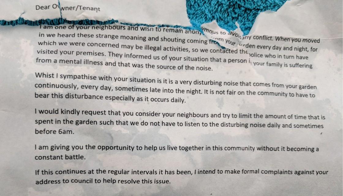 Mum shocked to receive letter asking autistic son to be quiet | Newshub