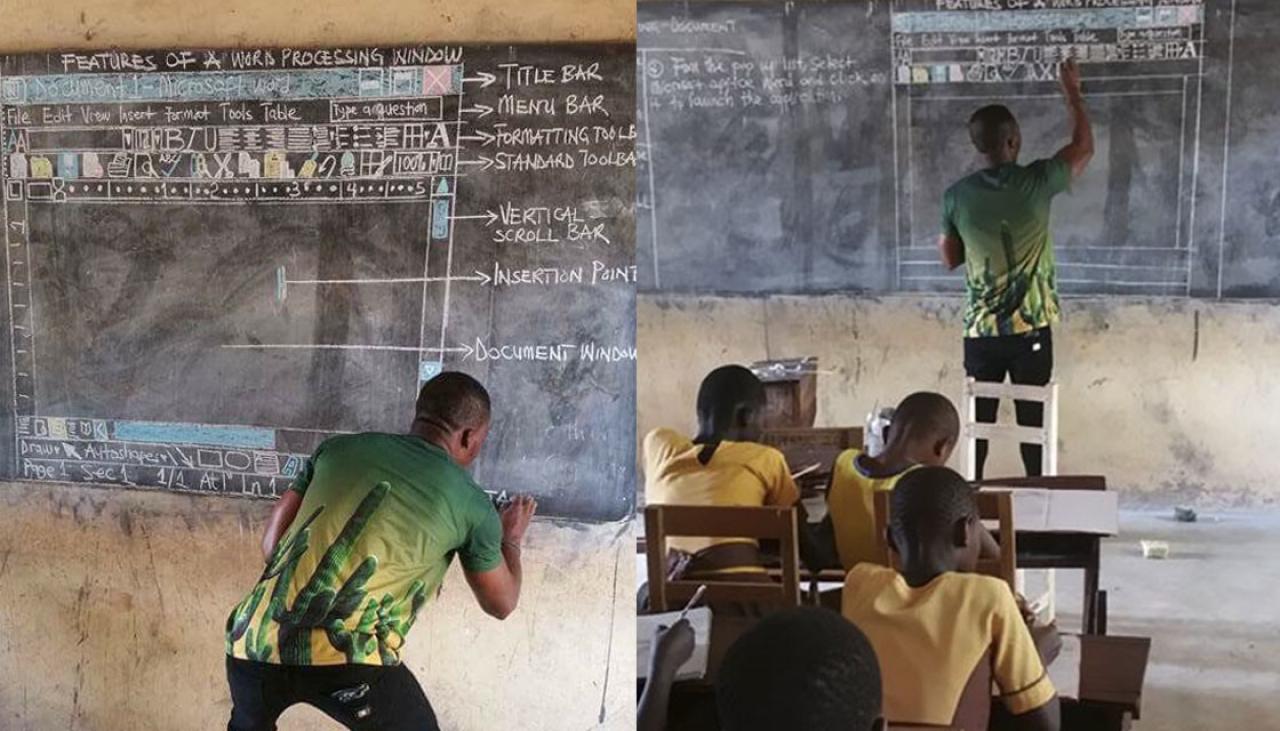 Microsoft sends African teacher computer after photo goes viral | Newshub