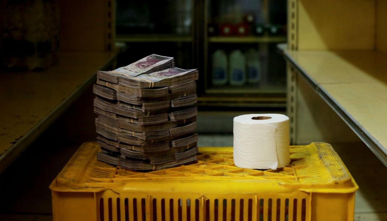 In Venezuela, it's cheaper to use cash than toilet paper ...