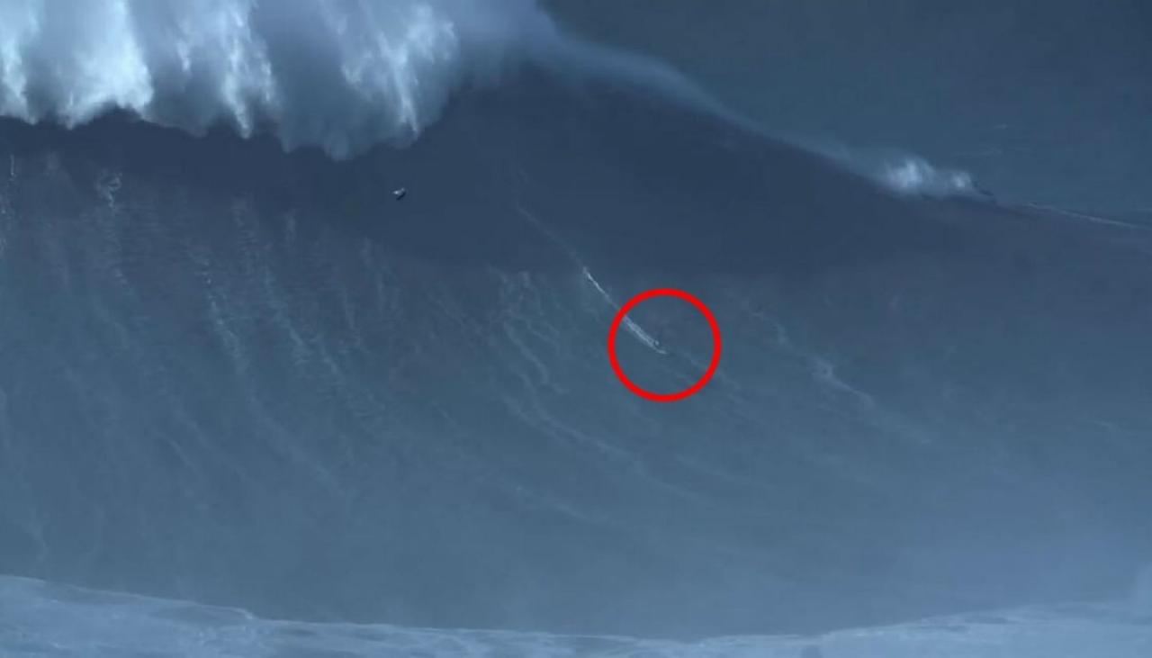 Surfer risks life in record-breaking biggest wave attempt | Newshub