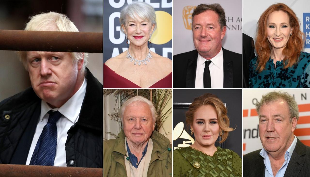 David Attenborough tops list of celebrities British w… 