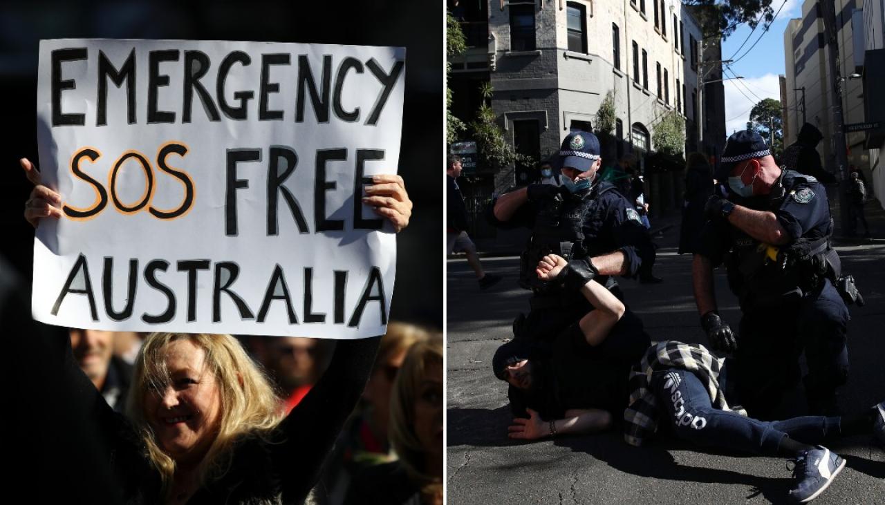 Chaos Erupts In Sydney As Anti Lockdown Protesters Clash With Police Newshub