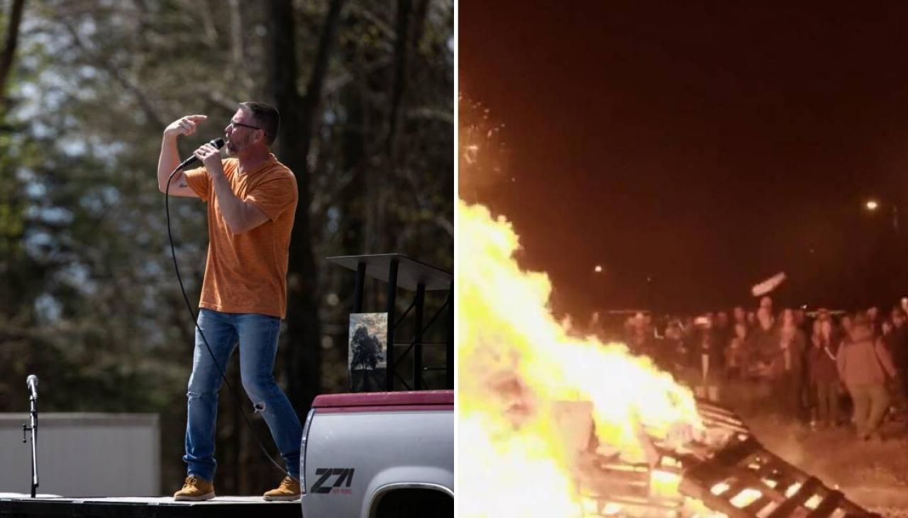 US pastor leads book burning event to destroy &#39;witchcraft&#39; novels including Harry  Potter and Twilight | Newshub
